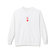 Queen of Hearts Sweatshirt (Red) - Match Your Mood Apparel