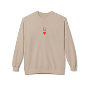 Queen of Hearts Sweatshirt (Red) - Match Your Mood Apparel