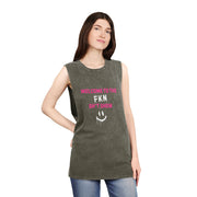 Welcome To The Fkn Sh*t Show Tank Top (Stonewash) - Match Your Mood Apparel